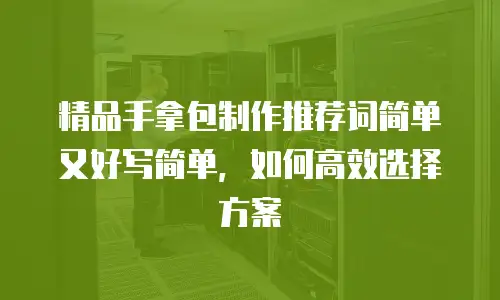 精品手拿包制作推荐词简单又好写简单，如何高效选择方案