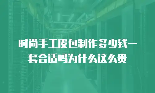 时尚手工皮包制作多少钱一套合适吗为什么这么贵