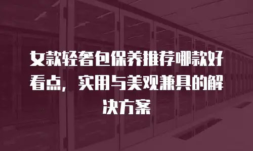 女款轻奢包保养推荐哪款好看点，实用与美观兼具的解决方案
