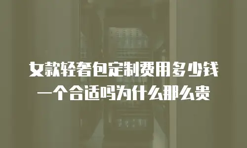 女款轻奢包定制费用多少钱一个合适吗为什么那么贵