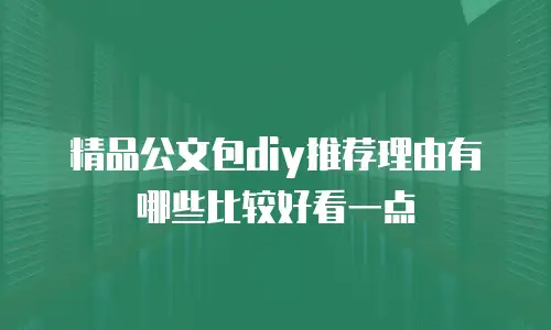 精品公文包diy推荐理由有哪些比较好看一点