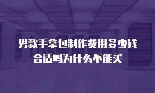 男款手拿包制作费用多少钱合适吗为什么不能买