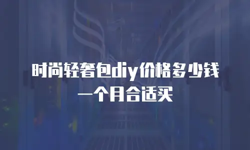 时尚轻奢包diy价格多少钱一个月合适买