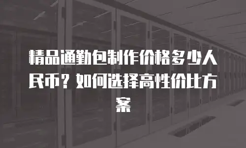 精品通勤包制作价格多少人民币？如何选择高性价比方案
