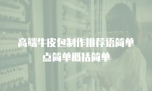 高端牛皮包制作推荐语简单点简单概括简单