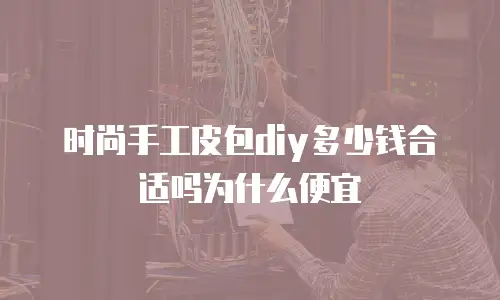 时尚手工皮包diy多少钱合适吗为什么便宜