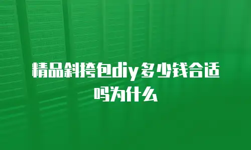 精品斜挎包diy多少钱合适吗为什么