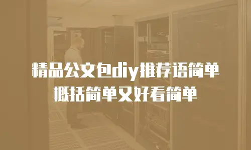 精品公文包diy推荐语简单概括简单又好看简单