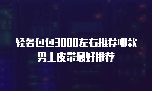 轻奢包包3000左右推荐哪款男士皮带最好推荐