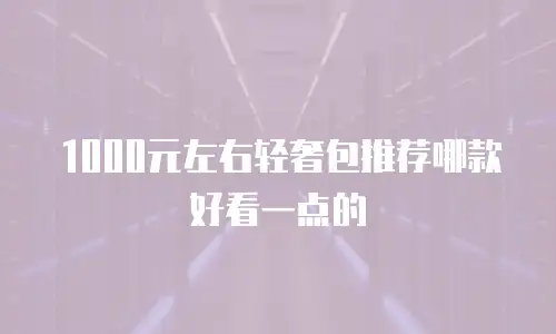 1000元左右轻奢包推荐哪款好看一点的