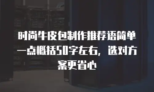 时尚牛皮包制作推荐语简单一点概括50字左右，选对方案更省心