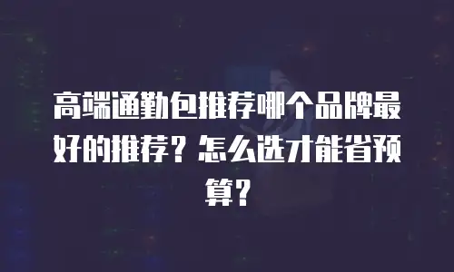 高端通勤包推荐哪个品牌最好的推荐？怎么选才能省预算？