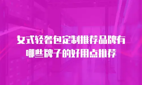 女式轻奢包定制推荐品牌有哪些牌子的好用点推荐