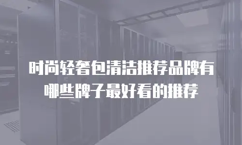 时尚轻奢包清洁推荐品牌有哪些牌子最好看的推荐