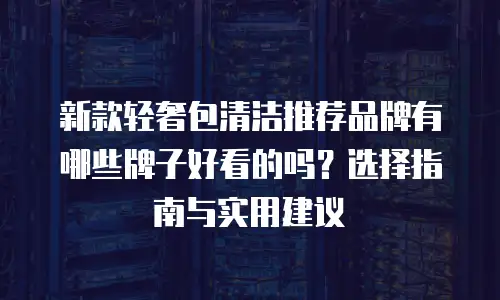 新款轻奢包清洁推荐品牌有哪些牌子好看的吗？选择指南与实用建议