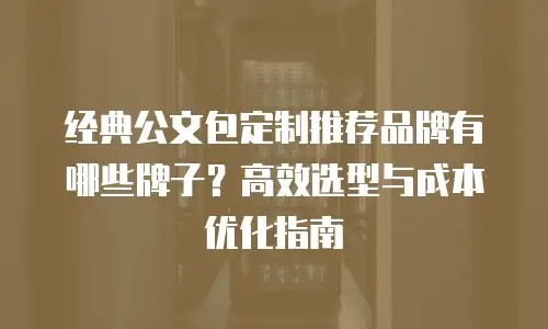 经典公文包定制推荐品牌有哪些牌子？高效选型与成本优化指南