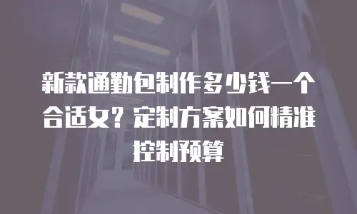 新款通勤包制作多少钱一个合适女？定制方案如何精准控制预算
