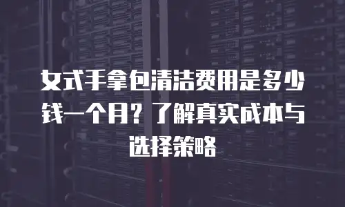 女式手拿包清洁费用是多少钱一个月？了解真实成本与选择策略