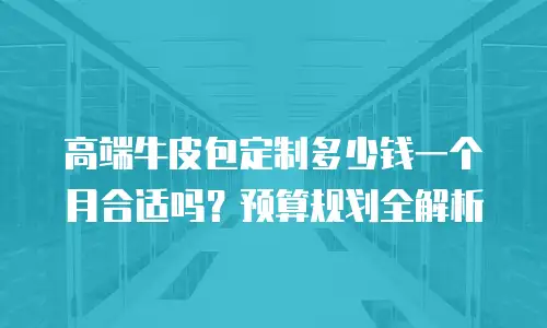高端牛皮包定制多少钱一个月合适吗？预算规划全解析