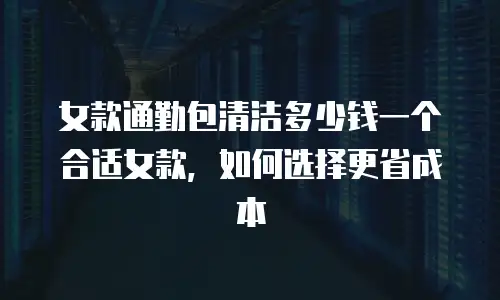 女款通勤包清洁多少钱一个合适女款，如何选择更省成本