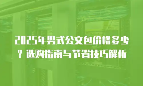 2025年男式公文包价格多少？选购指南与节省技巧解析