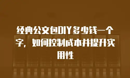 经典公文包DIY多少钱一个字，如何控制成本并提升实用性