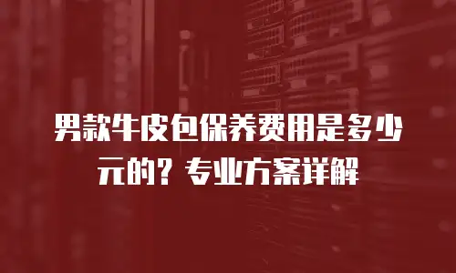 男款牛皮包保养费用是多少元的？专业方案详解