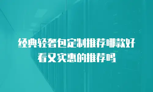 经典轻奢包定制推荐哪款好看又实惠的推荐吗