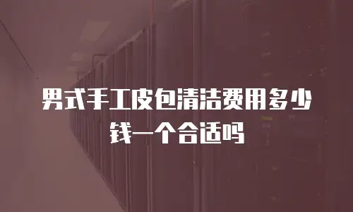 男式手工皮包清洁费用多少钱一个合适吗