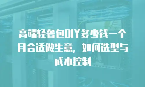 高端轻奢包DIY多少钱一个月合适做生意，如何选型与成本控制