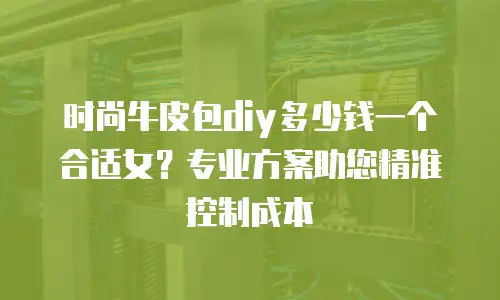 时尚牛皮包diy多少钱一个合适女？专业方案助您精准控制成本