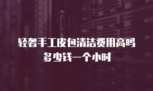轻奢手工皮包清洁费用高吗多少钱一个小时