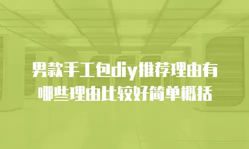 男款手工包diy推荐理由有哪些理由比较好简单概括
