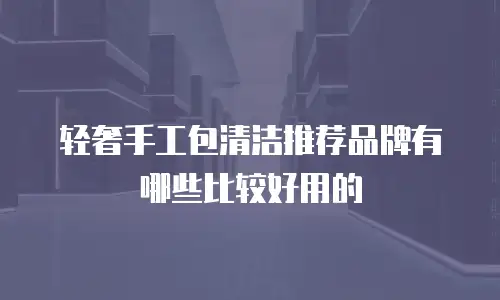 轻奢手工包清洁推荐品牌有哪些比较好用的