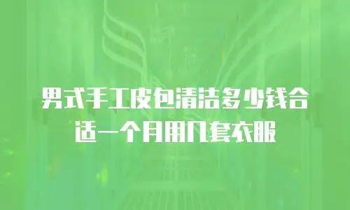 男式手工皮包清洁多少钱合适一个月用几套衣服