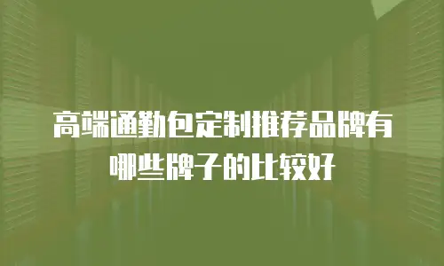 高端通勤包定制推荐品牌有哪些牌子的比较好