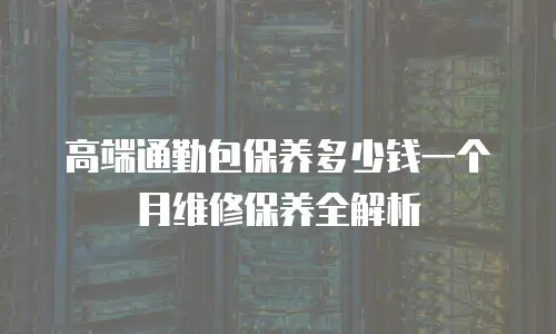 高端通勤包保养多少钱一个月维修保养全解析