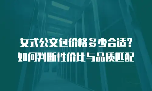 女式公文包价格多少合适？如何判断性价比与品质匹配