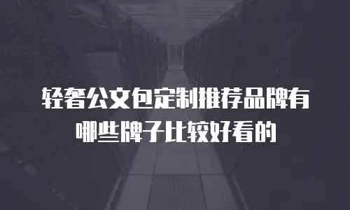 轻奢公文包定制推荐品牌有哪些牌子比较好看的
