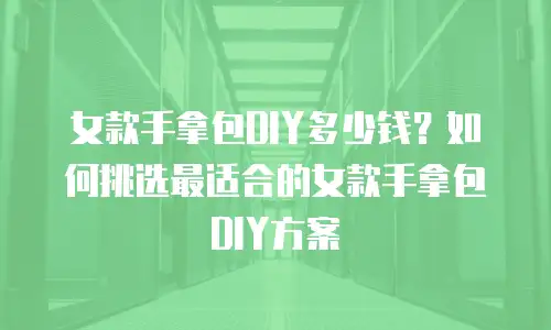 女款手拿包DIY多少钱？如何挑选最适合的女款手拿包DIY方案