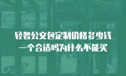 轻奢公文包定制价格多少钱一个合适吗为什么不能买