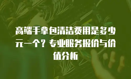 高端手拿包清洁费用是多少元一个？专业服务报价与价值分析
