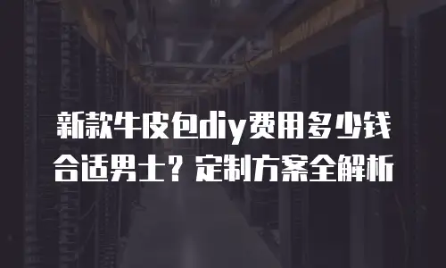 新款牛皮包diy费用多少钱合适男士？定制方案全解析
