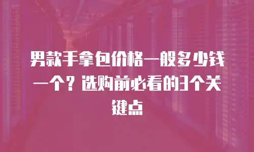 男款手拿包价格一般多少钱一个？选购前必看的3个关键点