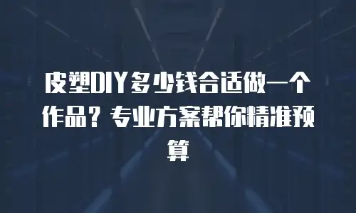皮塑DIY多少钱合适做一个作品？专业方案帮你精准预算