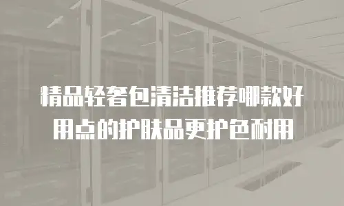精品轻奢包清洁推荐哪款好用点的护肤品更护色耐用
