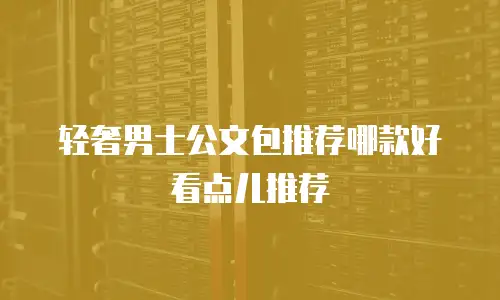 轻奢男士公文包推荐哪款好看点儿推荐