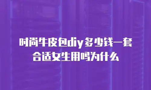 时尚牛皮包diy多少钱一套合适女生用吗为什么