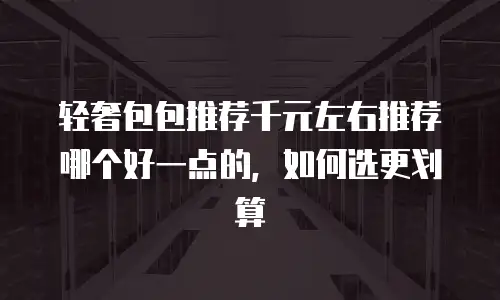 轻奢包包推荐千元左右推荐哪个好一点的，如何选更划算
