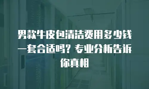 男款牛皮包清洁费用多少钱一套合适吗？专业分析告诉你真相
